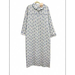 Katherine Bishop  Floral Flannel Nightgown LS Prairie Cottagecore Grandmacore LG
